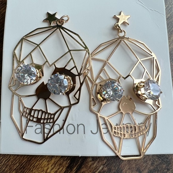 BUNDLE: (1) Emery Rose woman’s Halloween skull blouse size: S + (1) earrings. - Picture 14 of 14